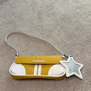 Steve Madden Yellow and White Shoulder Bag with Star Charm